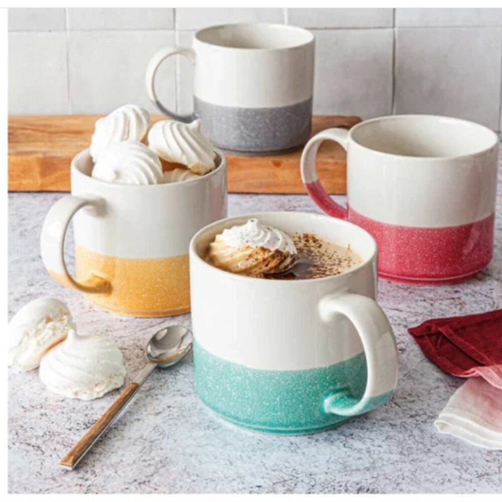 NEW! Over & Back Porcelain Coffee Mugs Set